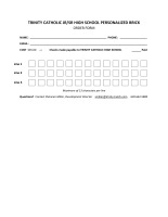 Brick Order Form
